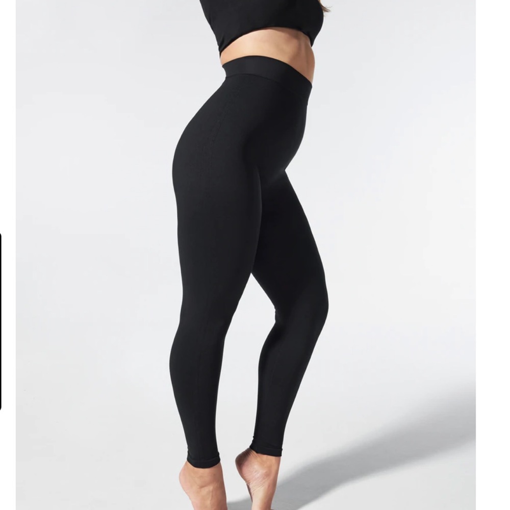 BLANQI Everyday High Waisted Postpartum + Nursing Support Black Leggings Small S